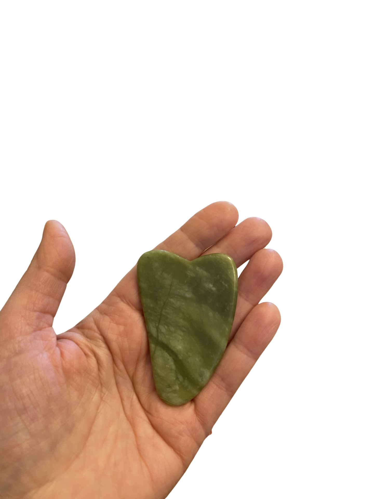 Gua Sha Giada Verde per Massaggio Viso Collo e Decolletè Pelle Bio