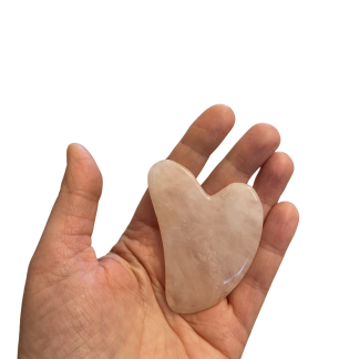 Gua Sha Quarzo Rosa per Massaggio al Viso Collo e Decolletè PelleBio