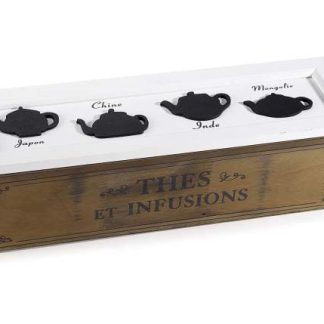 Scatola da Tè e tisane a 4 scomparti.