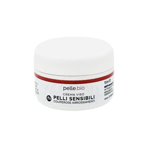 Crema Viso Pelli Sensibili Couperose Arrossamenti Mini Taglia 10 ml PelleBio