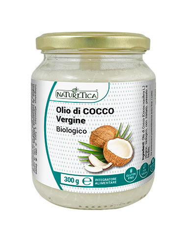 Olio di Cocco Biologico Puro Alimentare e Cosmetico 300 gr
