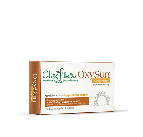 oxysun-compresse-integratore | Clorofilla Erboristeria