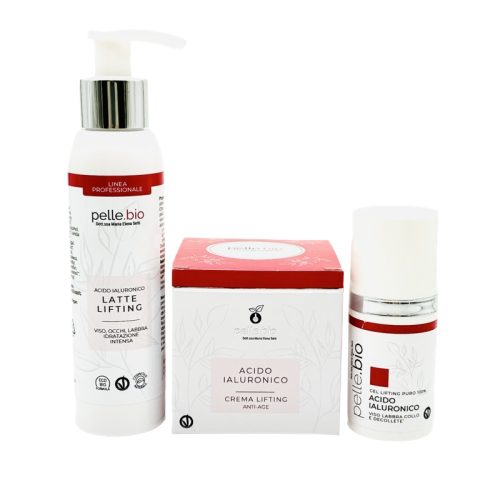 Pacchetto Pelle Bio Acido Ialuronico Latte Lifting 125 ml + Crema Viso Acido Ialuronico 50 ml + Acido Ialuronico Gel Lifting Puro 100%
