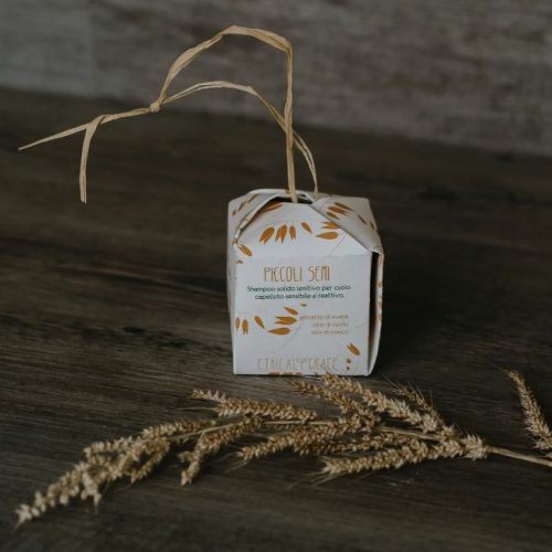 PICCOLI SEMI Shampoo Solido Lenitivo per Cuoio Capelluto Sensibile e Reattivo 90 grammi