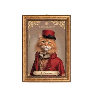 Gli AntenaTea Il Barone Tè in foglia 60 grammi con Dosatore in acciaio dorato e Cartiglio