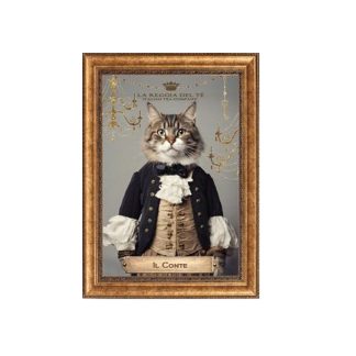 Gli AntenaTea Il Conte Tè in foglia 50 grammi con Dosatore in acciaio dorato e Cartiglio