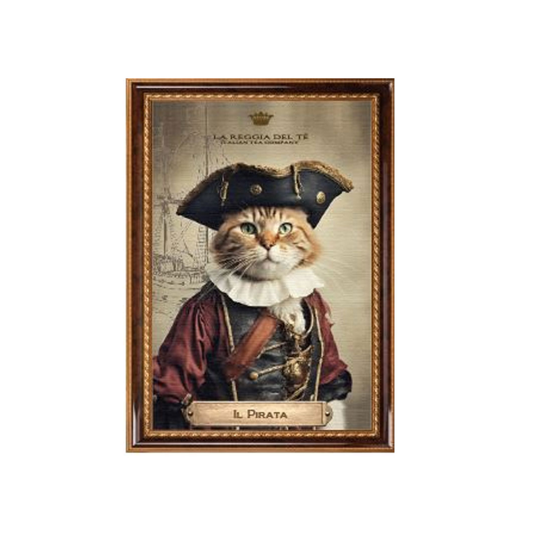 Gli AntenaTea Il Pirata Tè in foglia 60 grammi con Dosatore in acciaio dorato e Cartiglio