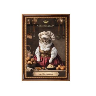 Gli AntenaTea La Cuciniera Tè in foglia 80 grammi con Dosatore in acciaio dorato e Cartiglio