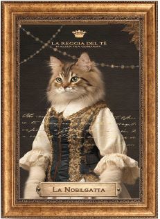 Gli AntenaTea La Nobilgatta Tè in foglia 60 grammi con Dosatore in acciaio dorato e Cartiglio