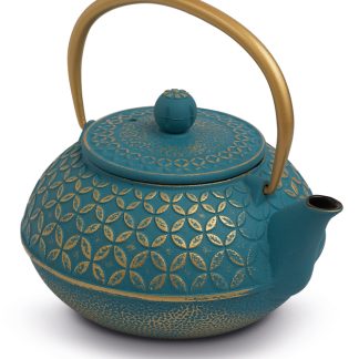 Teiera Ghisa color carta da zucchero da 600 ml con filtro Acciaio Natural Life Dettagli Oro