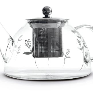Teiera Vetro da 1 litro con filtro Acciaio Herbal Harmony