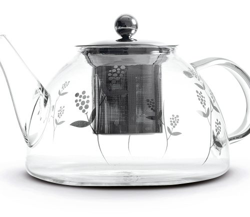 Teiera Vetro da 1 litro con filtro Acciaio Herbal Harmony