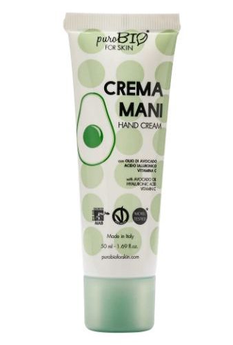 Crema Mani con Olio di Avocado, Acido Ialuronico e Vitamina E 50 ml