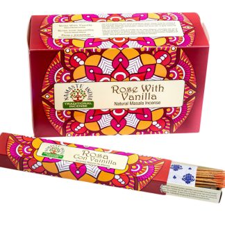 Incenso Namastè India Rosa e Vaniglia 12 bastoncini