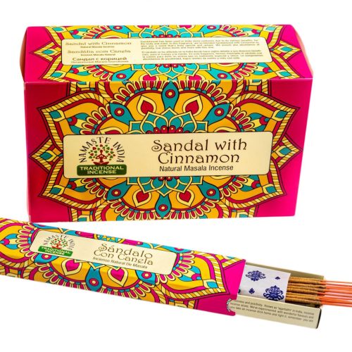 Incenso Namastè India Sandalo e Cannella 12 bastoncini