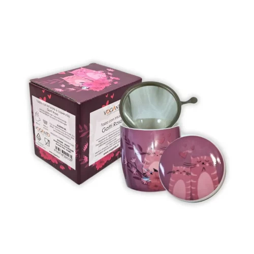 Tazza con Infusore Gatti Rosa