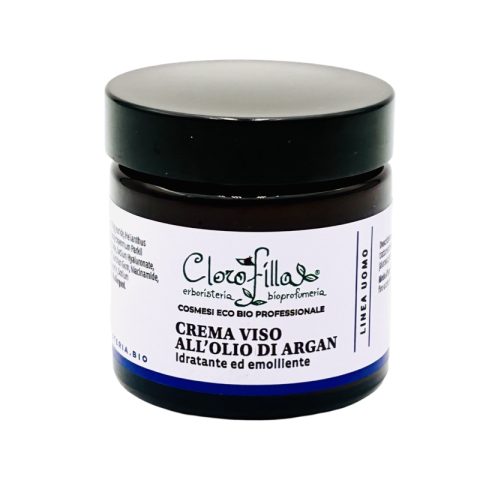 Uomo Crema Viso Idrantante Emolliente all'Olio di Argan 60 ml