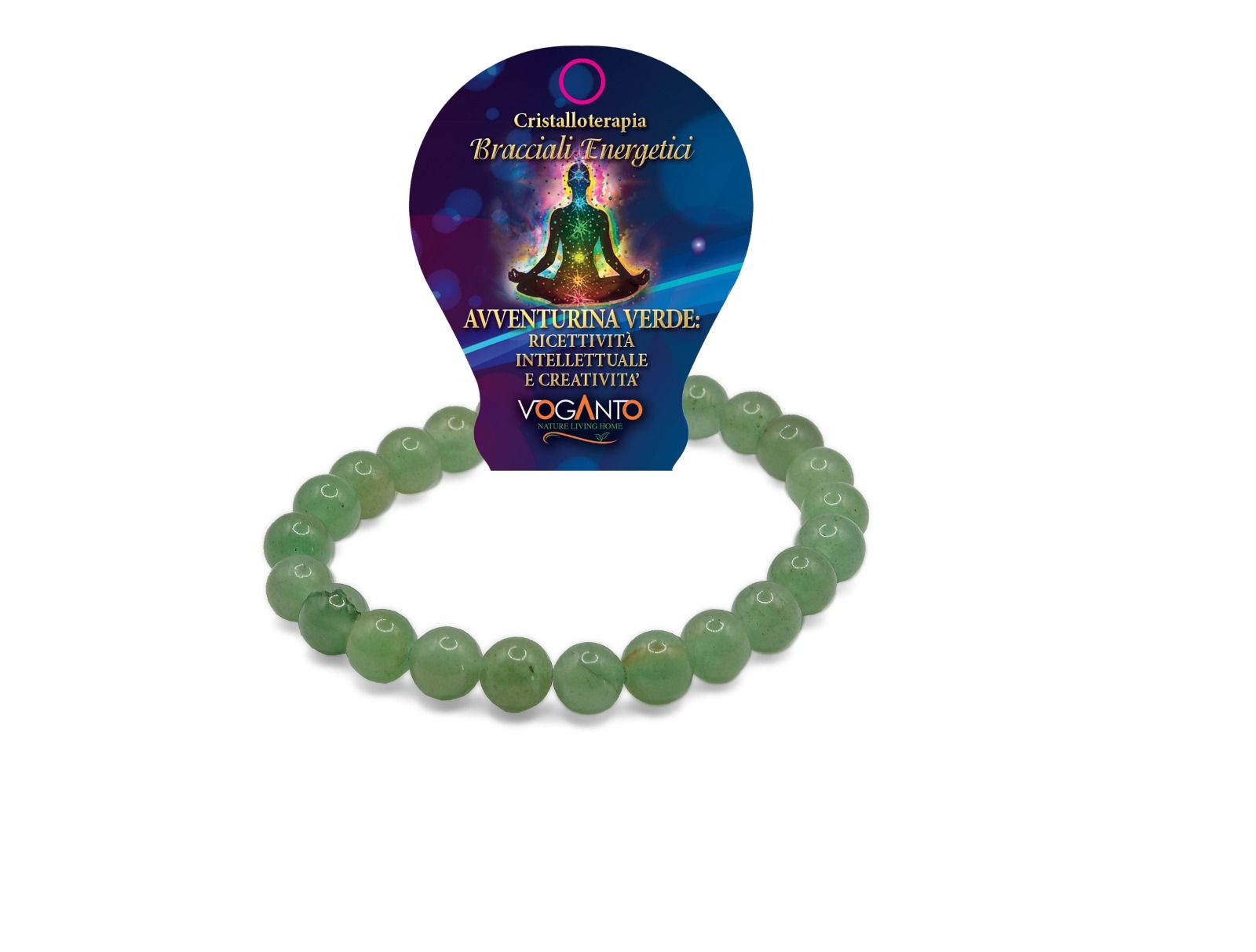 Bracciale Energetico Avventurina Verde mm.8