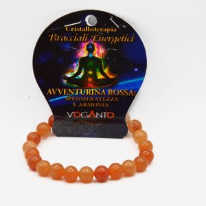 Bracciale Energetico Avventurina Rossa mm.8