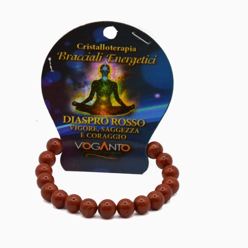 Bracciale Energetico Diaspro Rosso mm.8