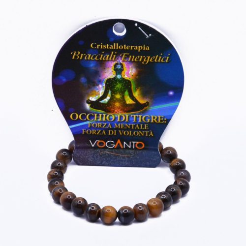 Bracciale Energetico Occhio di Tigre mm.8