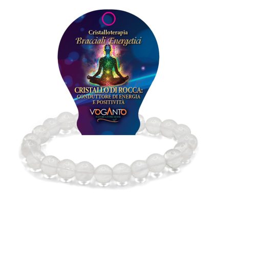 Bracciale Energetico Cristallo di Rocca mm.8