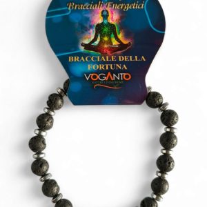 Bracciale Energetico Pietra Lavica mm.8