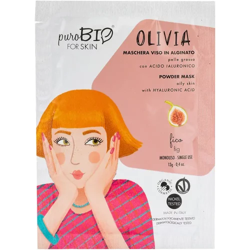 Maschera Viso Olivia Pelle grassa con Acido Ialuronico e Fico