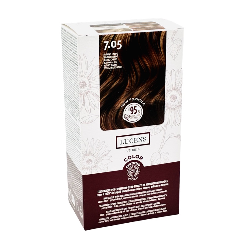 Tinta Capelli Colore Biondo Caldo Numero 7.05 New Formula Lucens Umbria