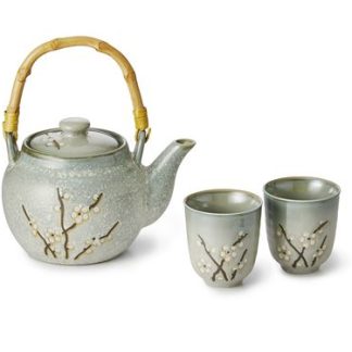 Set da Tè stile giapponese Teiera + 2 tazze